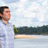 two famu-fsu engineering researchers looking out over apalachicoa bay